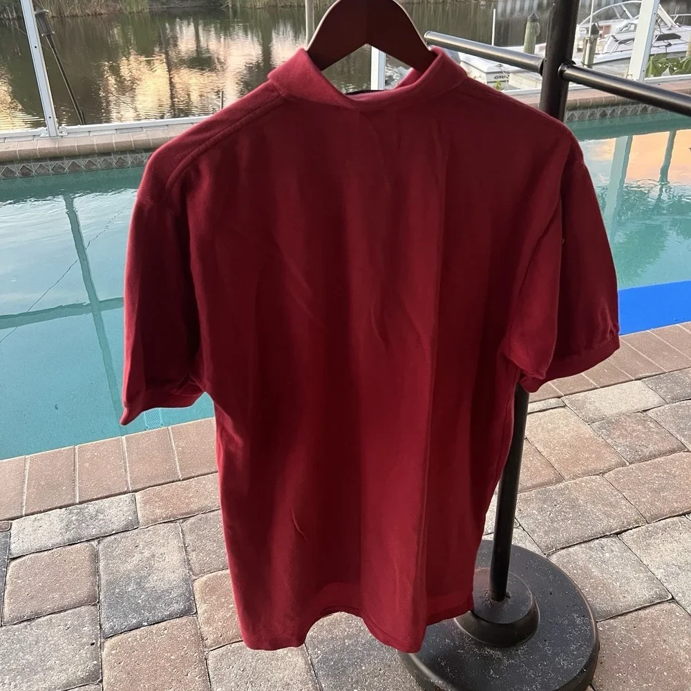 Polo Ralph Lauren Polo Shirt Mens Medium Fit Red Pony 100 % Cotton Logo